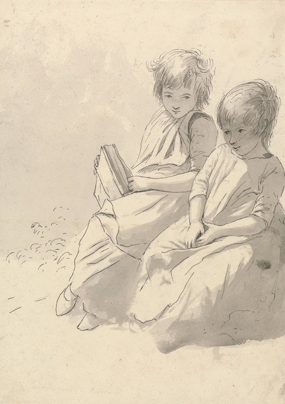 Two Little Girls by Джон Гловер — digital art print download