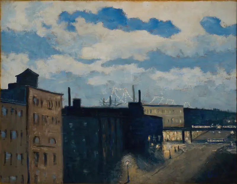 New York Street at Dusk — Louis Michel Eilshemius