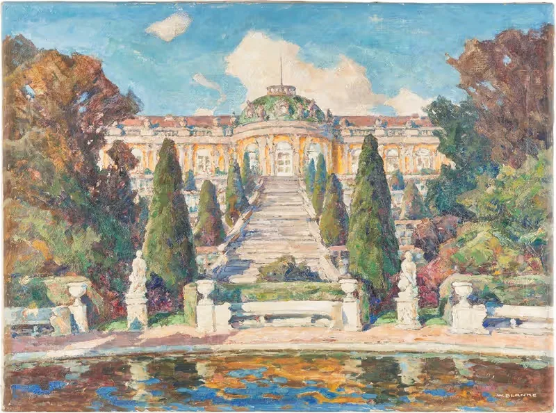 Castle Sanssouci by Wilhelm Blanke — digital art print download
