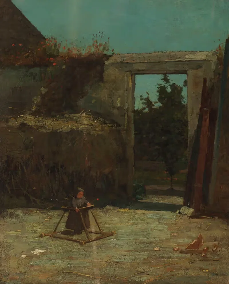 Французский фермерский двор by Уинслоу Хомер, 1867 — digital art print download
