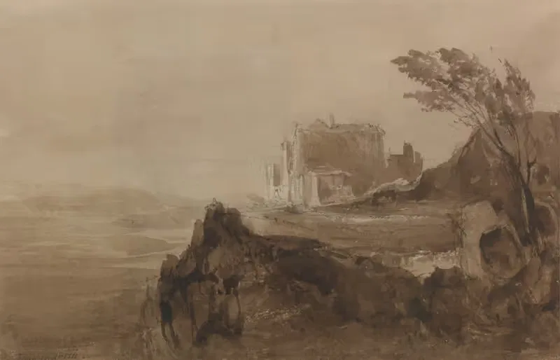 Building on a Hill by John Martin — digital art print download