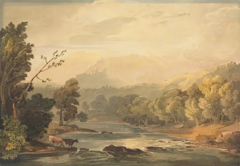 A View on the Brathay near Ambleside — Copley Fielding