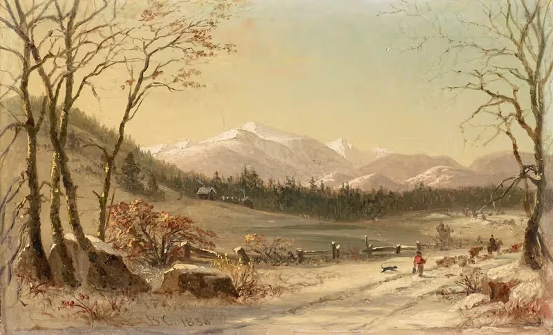 Белые горы (Зимний пейзаж) by Бенджамин Шампни, 1856 — digital art print download