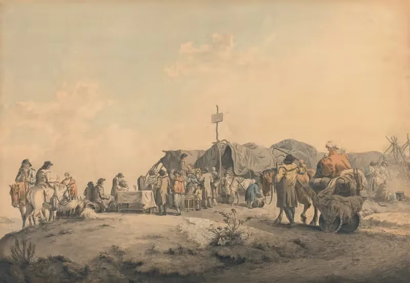 Ярмарка в Доннибруке by Фрэнсис Уитли, 1788 — digital art print download