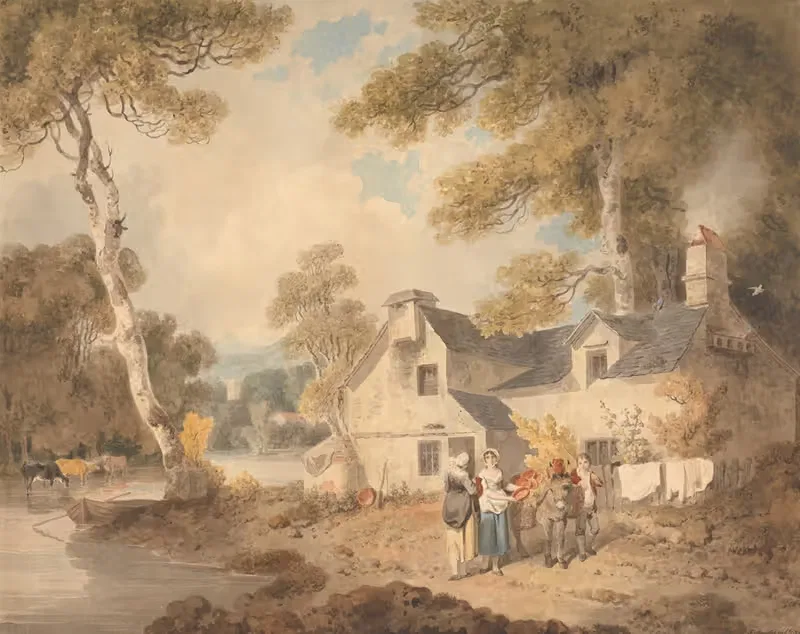 Traveling Potter Outside a Cottage — Francis Wheatley
