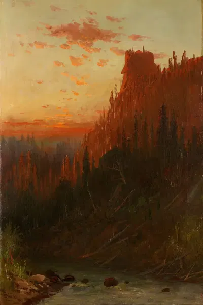 Старый Роско на реке Труки by Фредерик Фердинанд Шафер — digital art print download