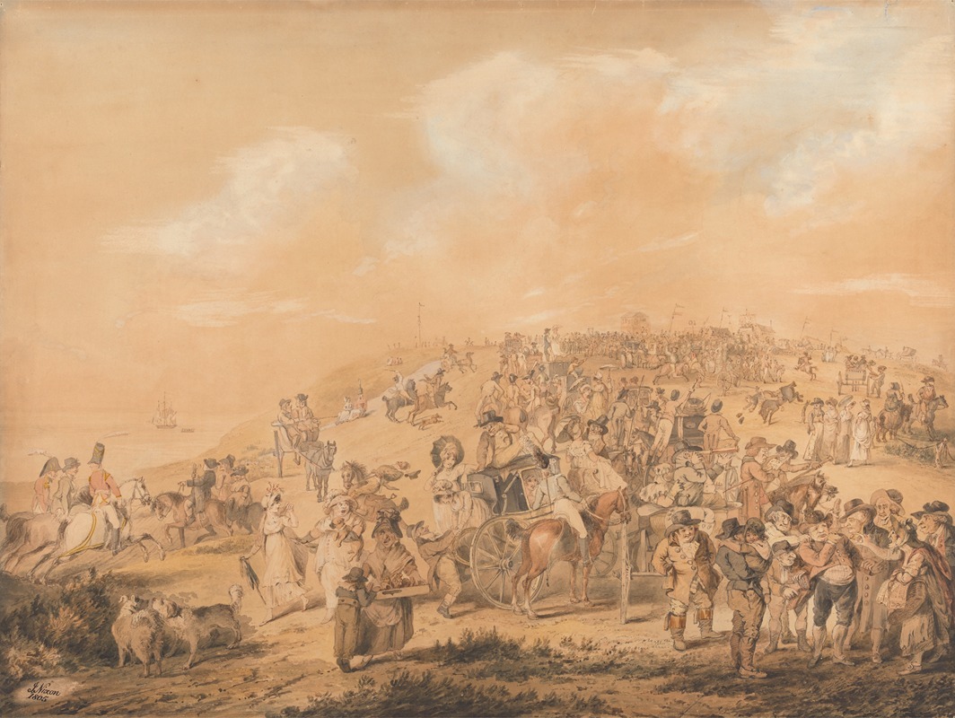 Brighton Races by John Nixon, 1805 — digital art print download