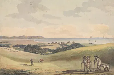 Eastbourne from Lord G; Cavendish's Seat in the Park by John Nixon, 1787 — digital art print download