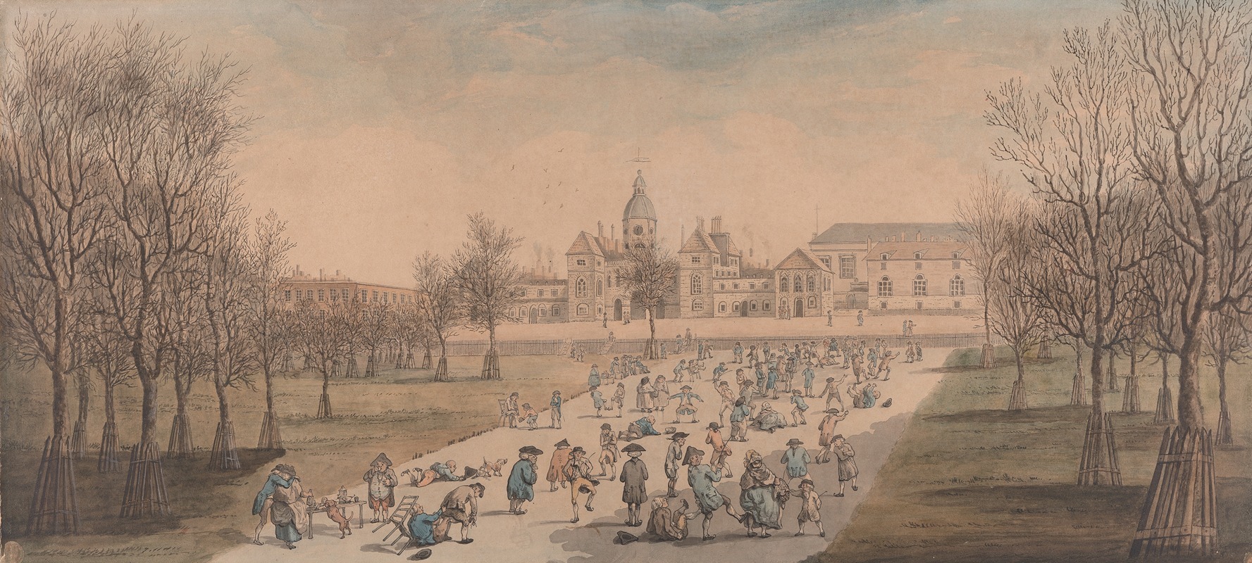Skating in St. James' Park by John Nixon — digital art print download