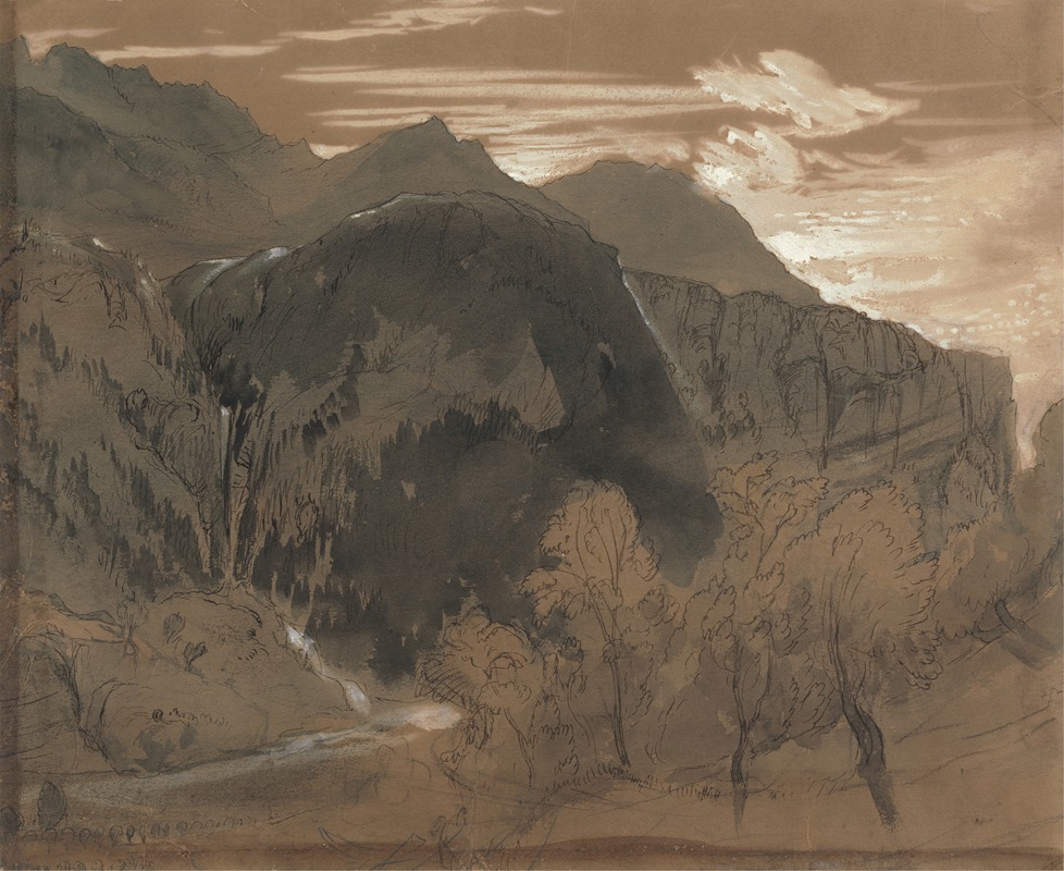 Mountainous Landscape. by Джон Рескин — digital art print download