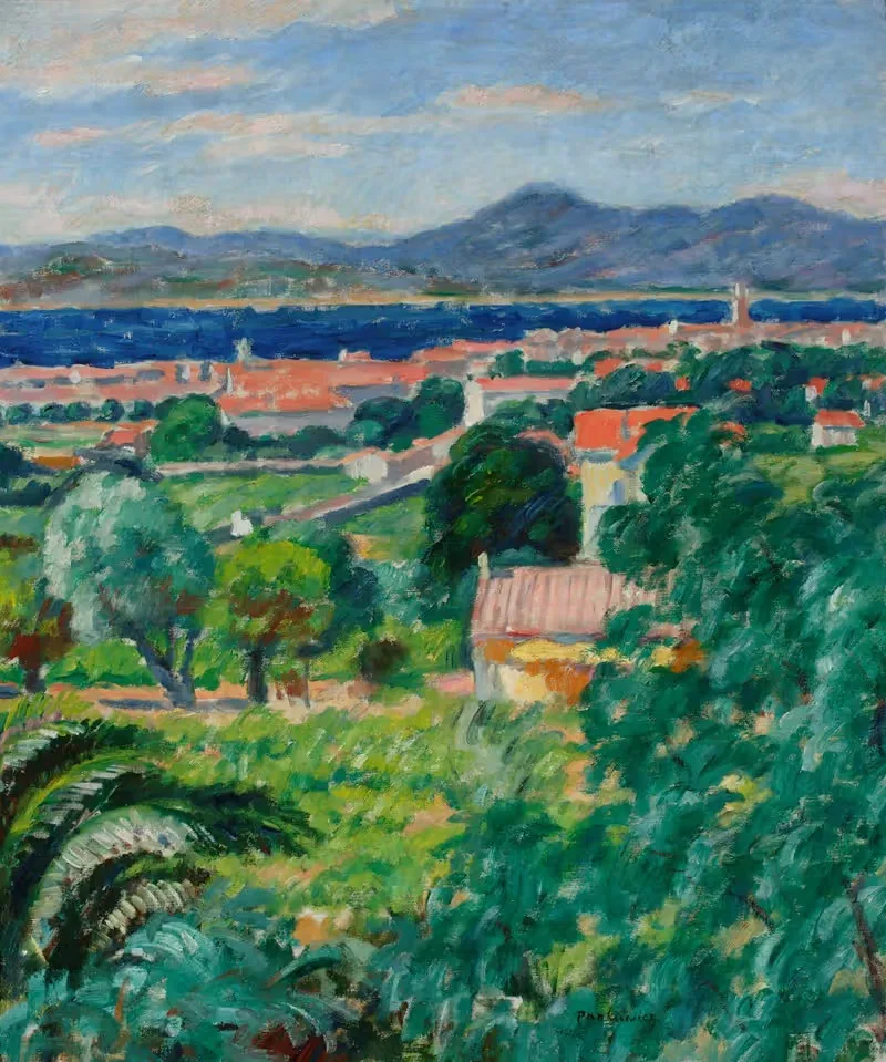 Landscape from Saint-Tropez by Józef Pankiewicz, 1910 — digital art print download