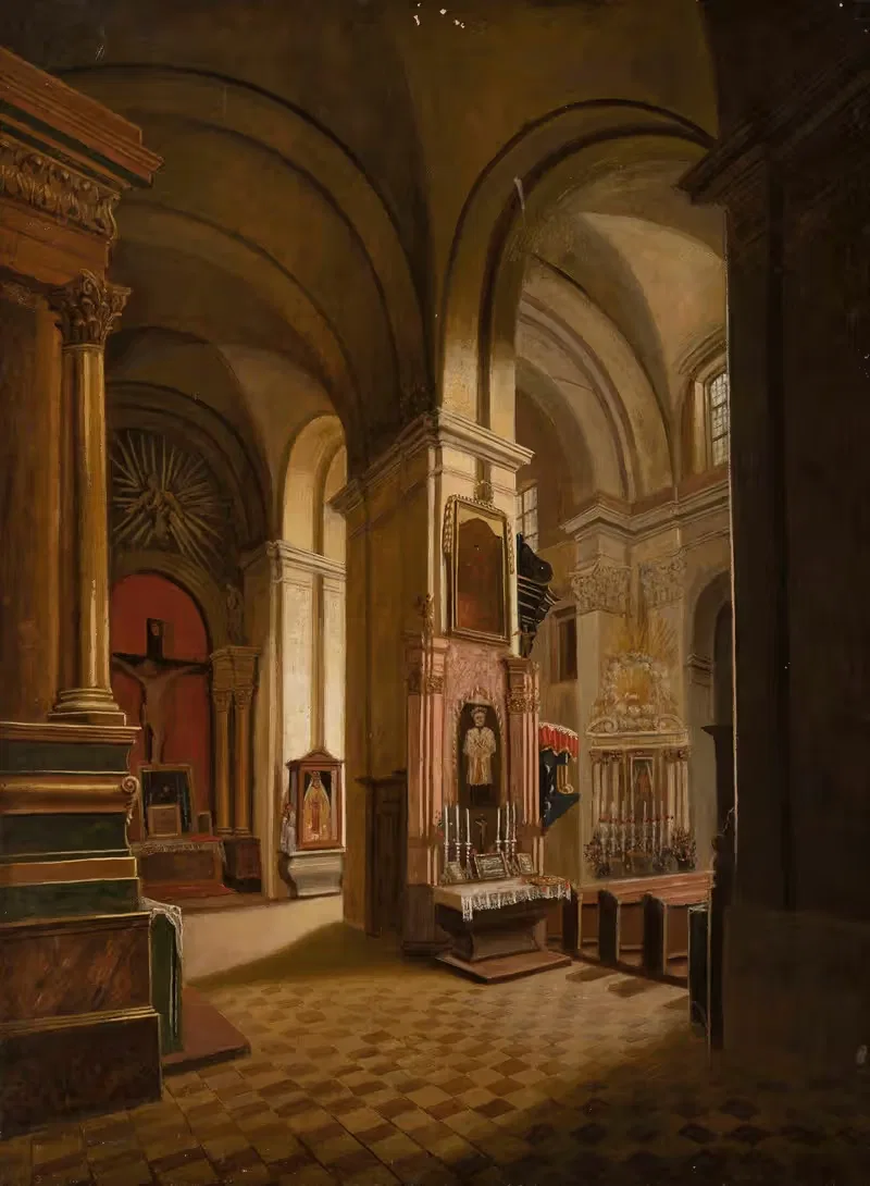 Интерьер церкви by Марцин Залеский, 1829 — digital art print download