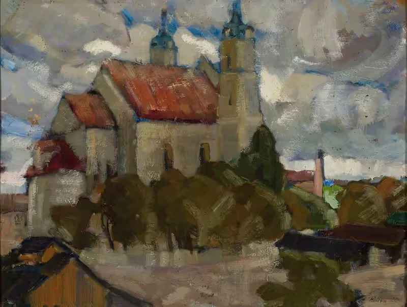 Церковь среди деревьев by Михаł Руба, 1921 — digital art print download