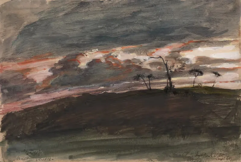Stormy Sunset, Legh Park, Wiltshire — Sir George Hayter