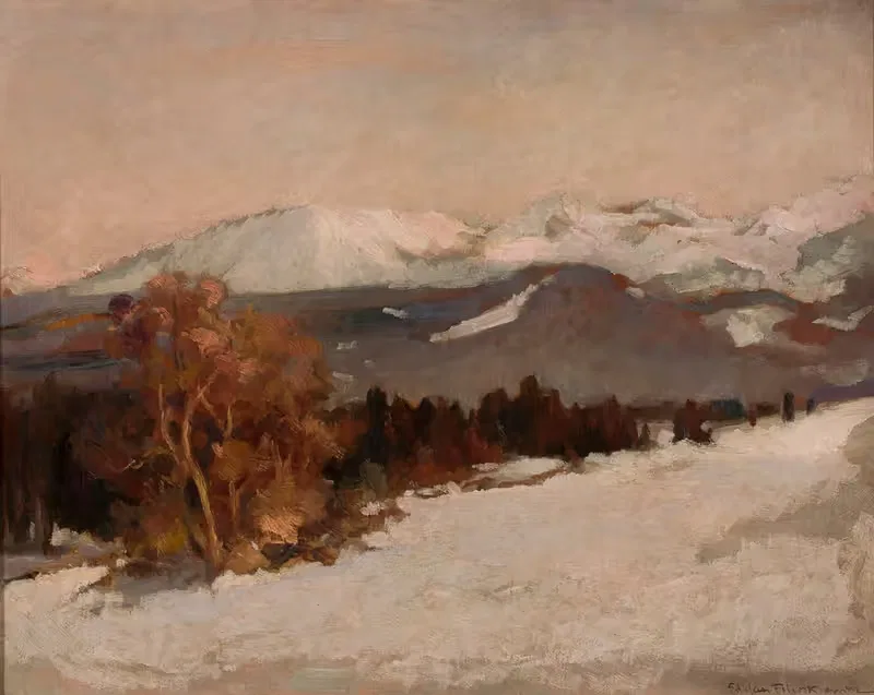 Mountain landscape in winter by Stefan Filipkiewicz — digital art print download
