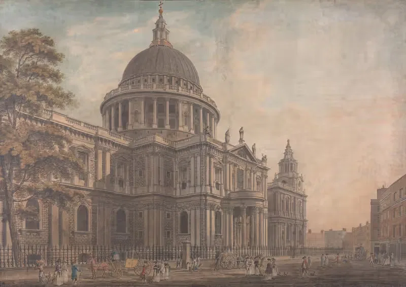 The North Front of St. Paul's — Thomas Malton the Younger