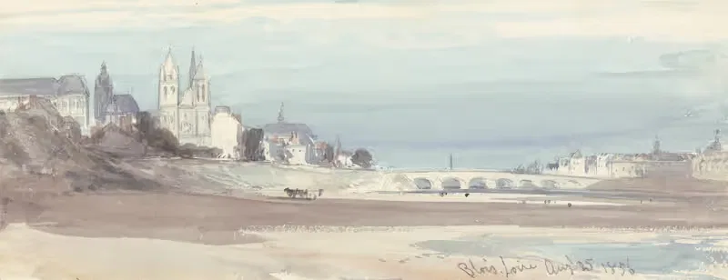 Блуа на Луаре by Уильям Кэллоу, 1856 — digital art print download