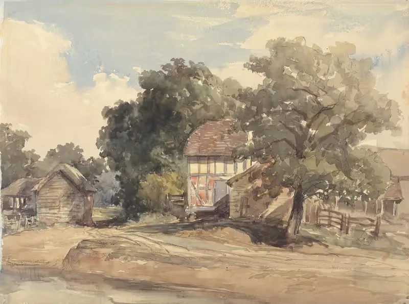 Farm Buildings by William James Müller — digital art print download