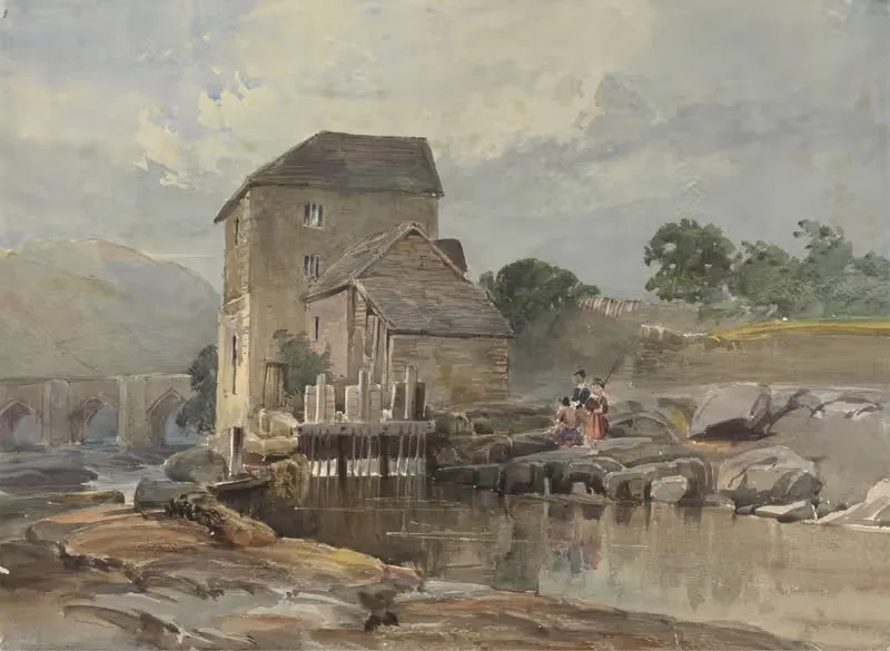 The Bridge at Llangollen by William James Müller — digital art print download