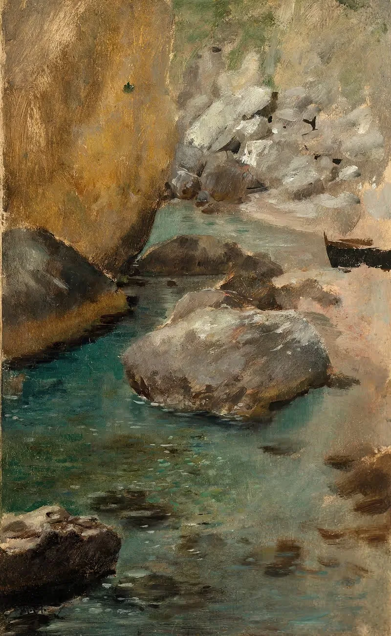 Итальянская бухта by Адольф Хирэми-Хиршль, 1900 — digital art print download