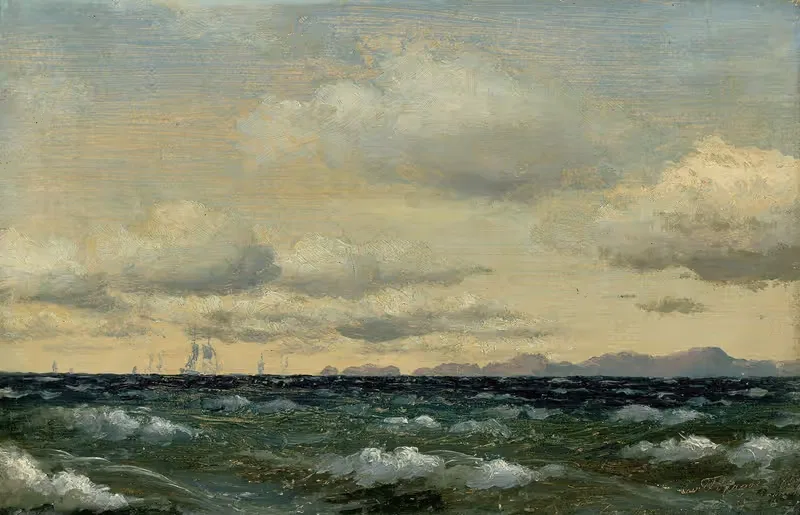 Небо и море by Карл Эмил Баагё, 1854 — digital art print download