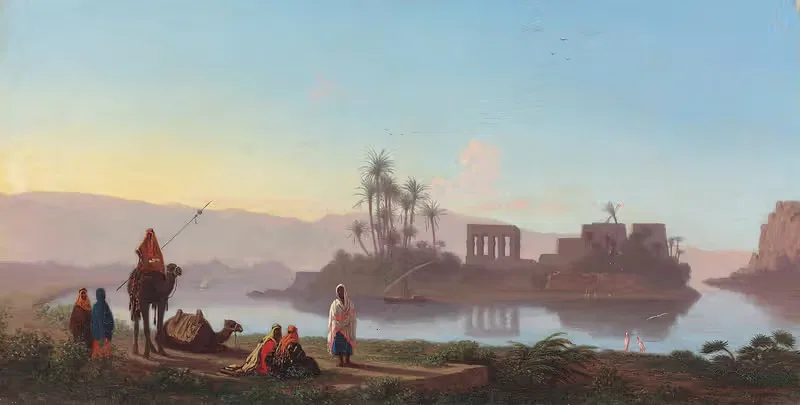 Vue de L'Ile de Philae, Nubie — Charles Théodore Frère