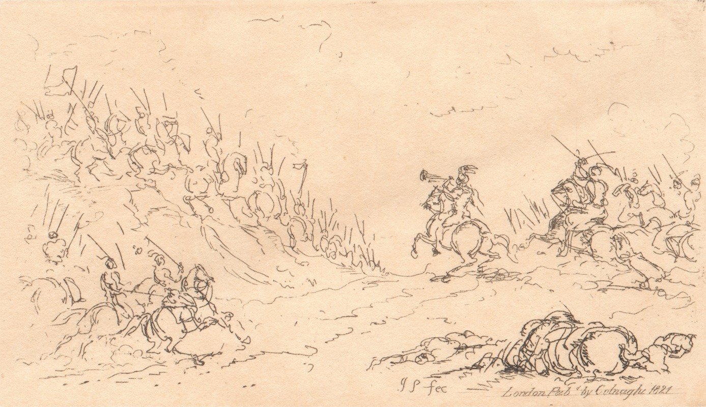 Cavalrymen, etc. by Joseph Steuart, 1821 — digital art print download