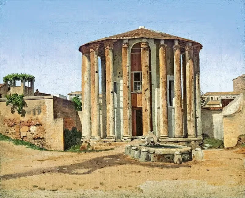 Храм Весты в Риме by Кристоффер Вильгельм Эккерсберг, 1814-1816 — digital art print download