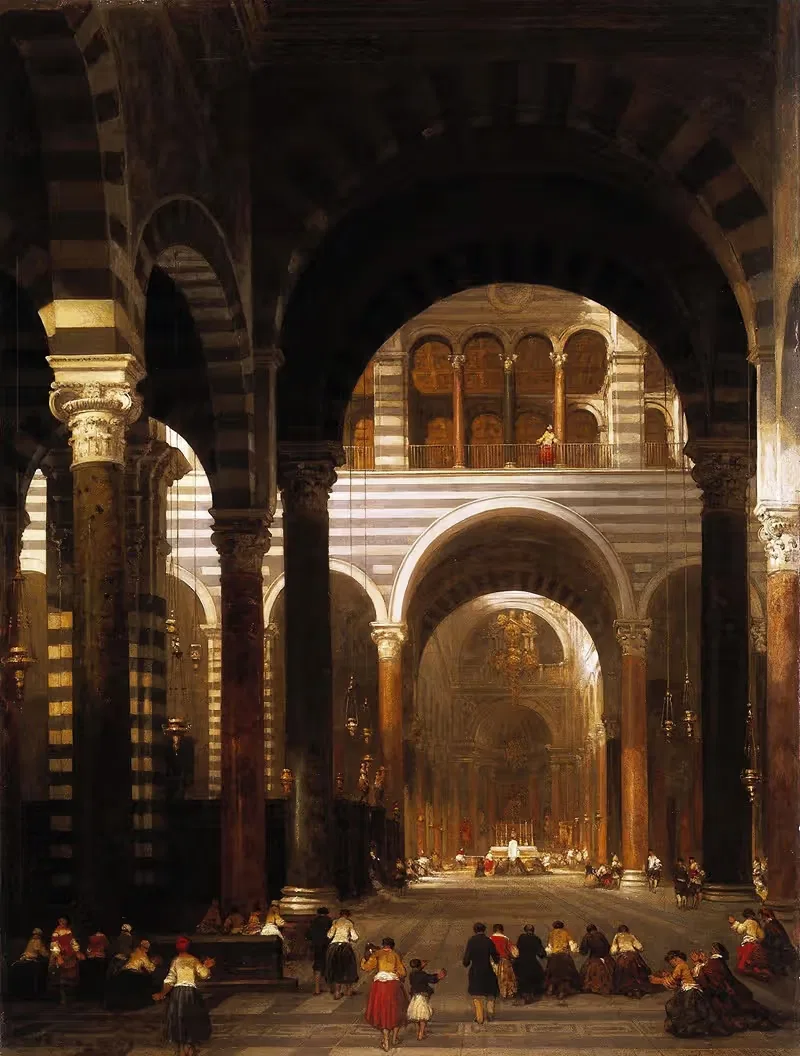 Interior of the Cathedral, Pisa. — David Roberts