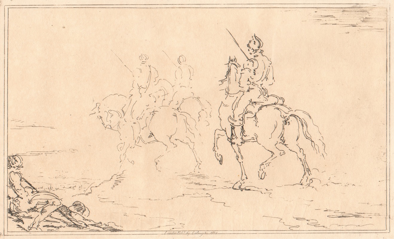 Cavalrymen, etc. by Joseph Steuart, 1821 — digital art print download