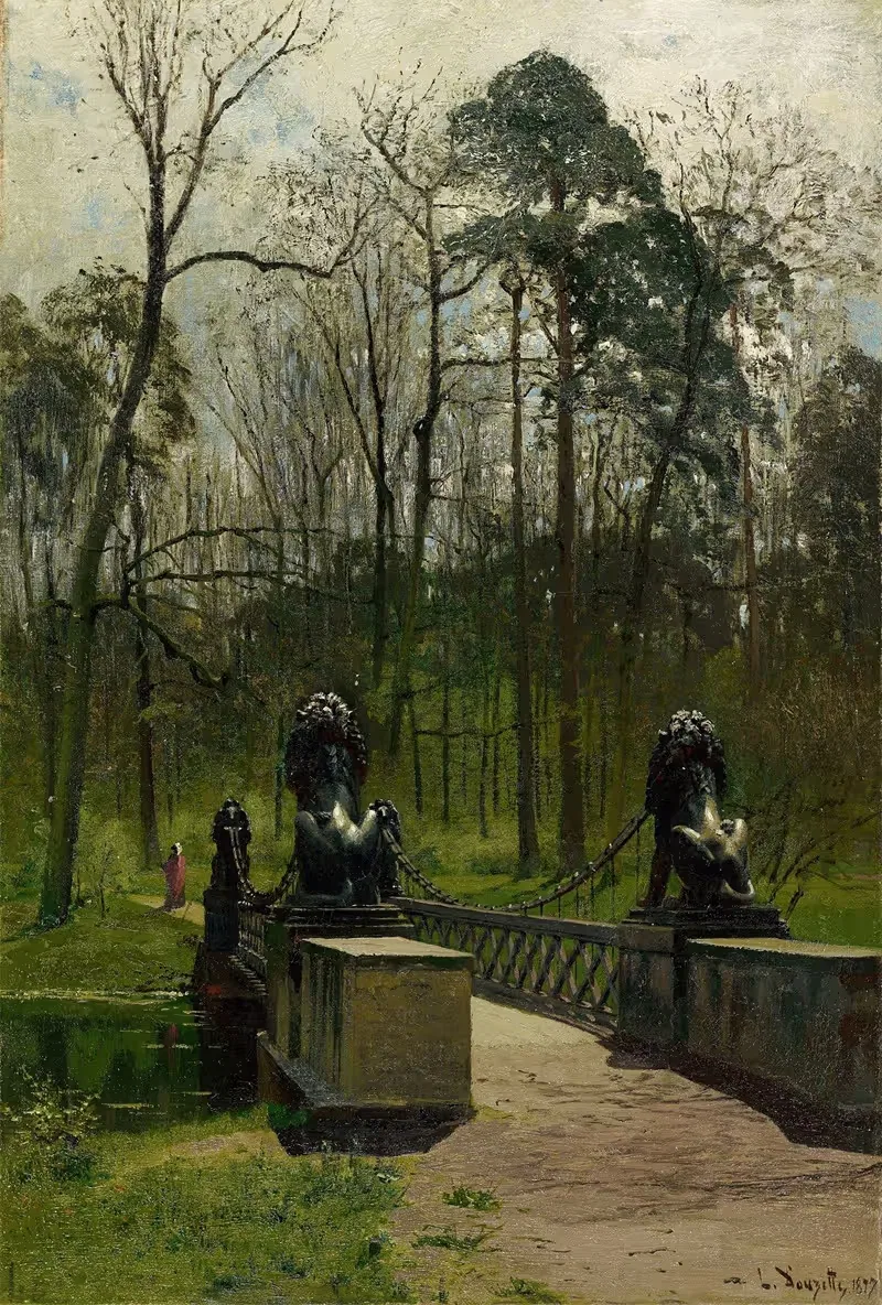 Львиный мост в Тиргартене by Луи Дузетт, 1897 — digital art print download