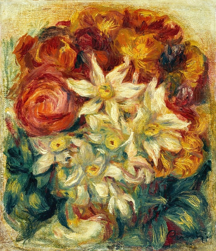 Bouquet de narcisses et de roses — Pierre-Auguste Renoir