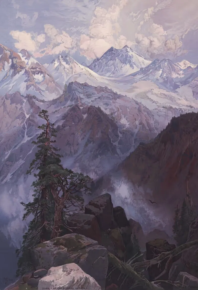 Summit of the Sierras, Nevada — Thomas Moran