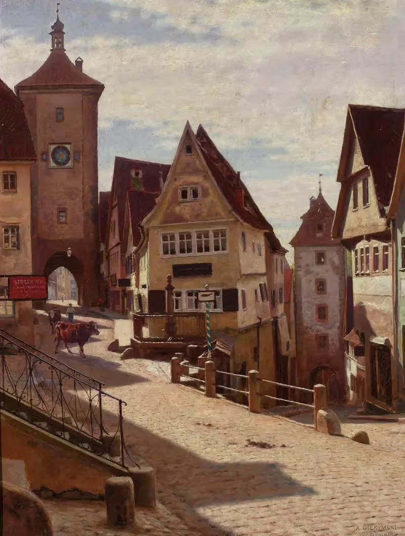 Am Plönlein in Rothenburg — Aleksander Gierymski