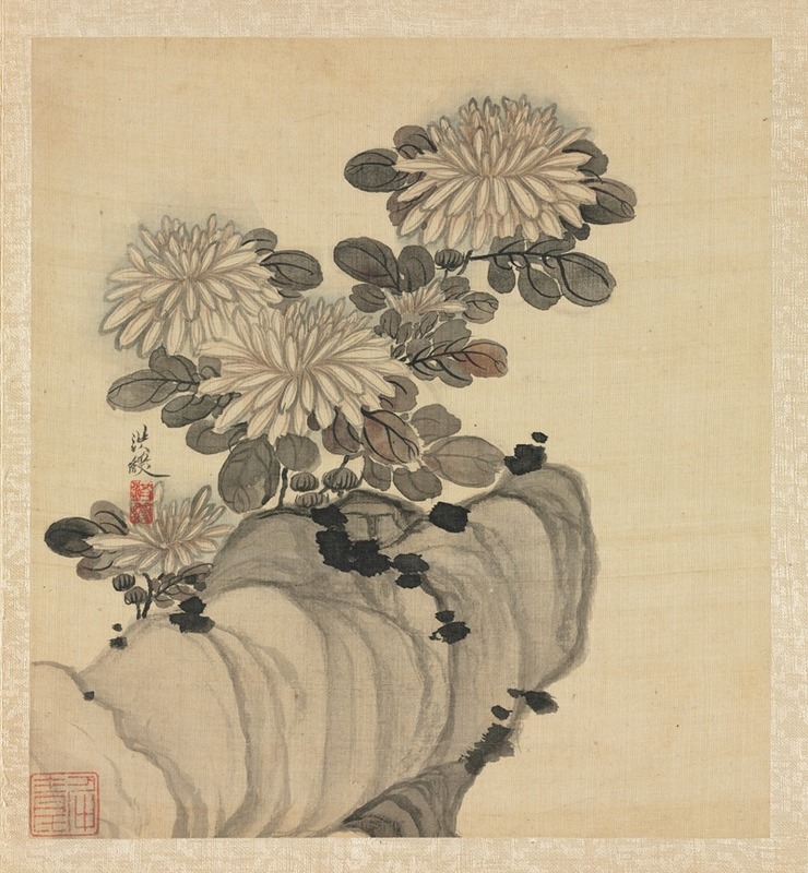 Chrysanthemum and Rock by Чэнь Хуншоу, 1598-1652 — digital art print download