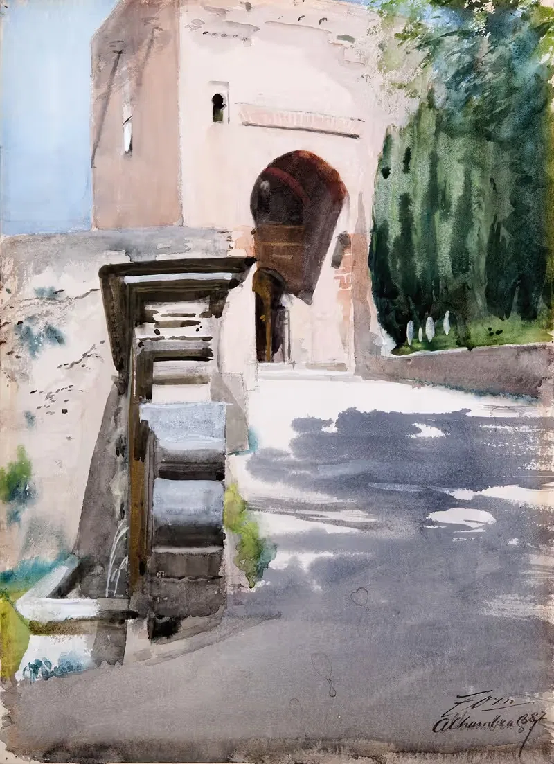 Gateway in Alhambra by Anders Zorn, 1887 — digital art print download