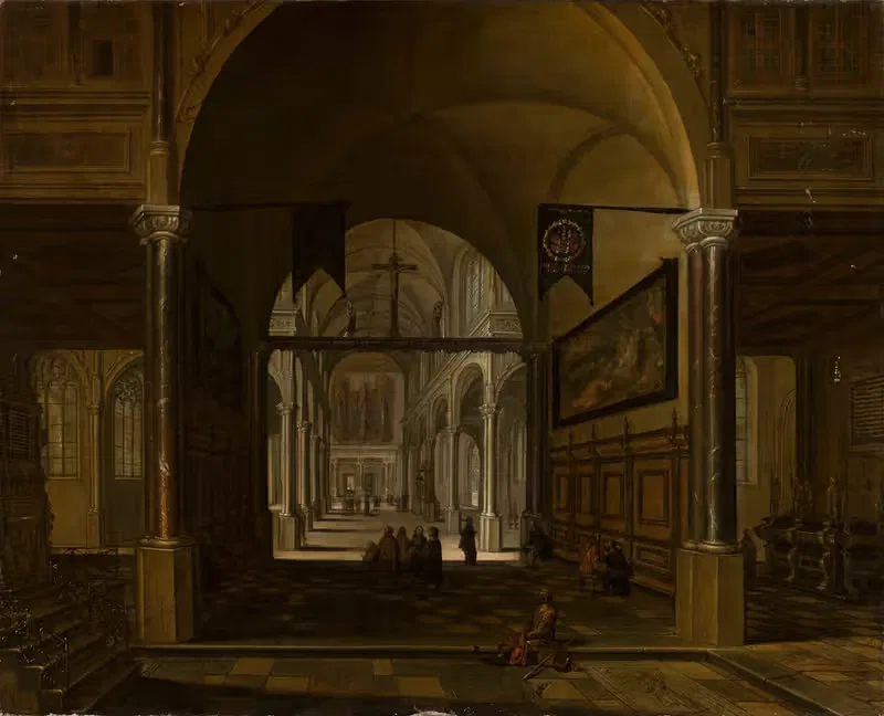 Интерьер церкви by Антон Гюнтер Геринх, 1662 — digital art print download
