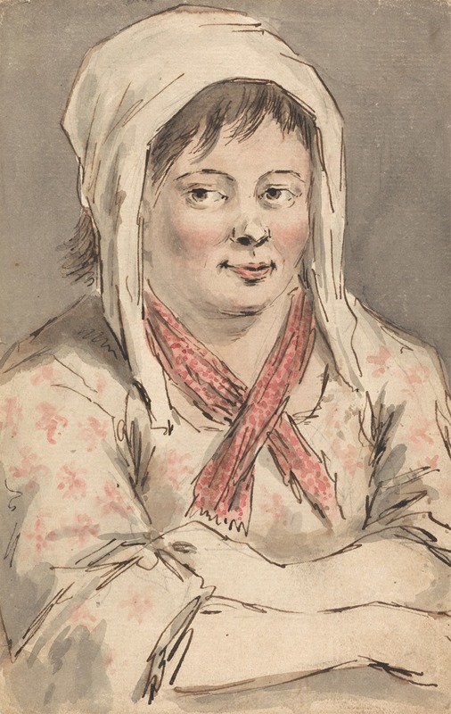 A Young Peasant Girl with Arms Folded — Louis Philippe Boitard