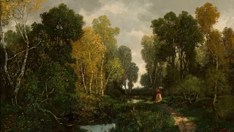Лес в Фонтенбло by Доминик Адольф Грене де Жуигони, 1840-1850 — digital art print download