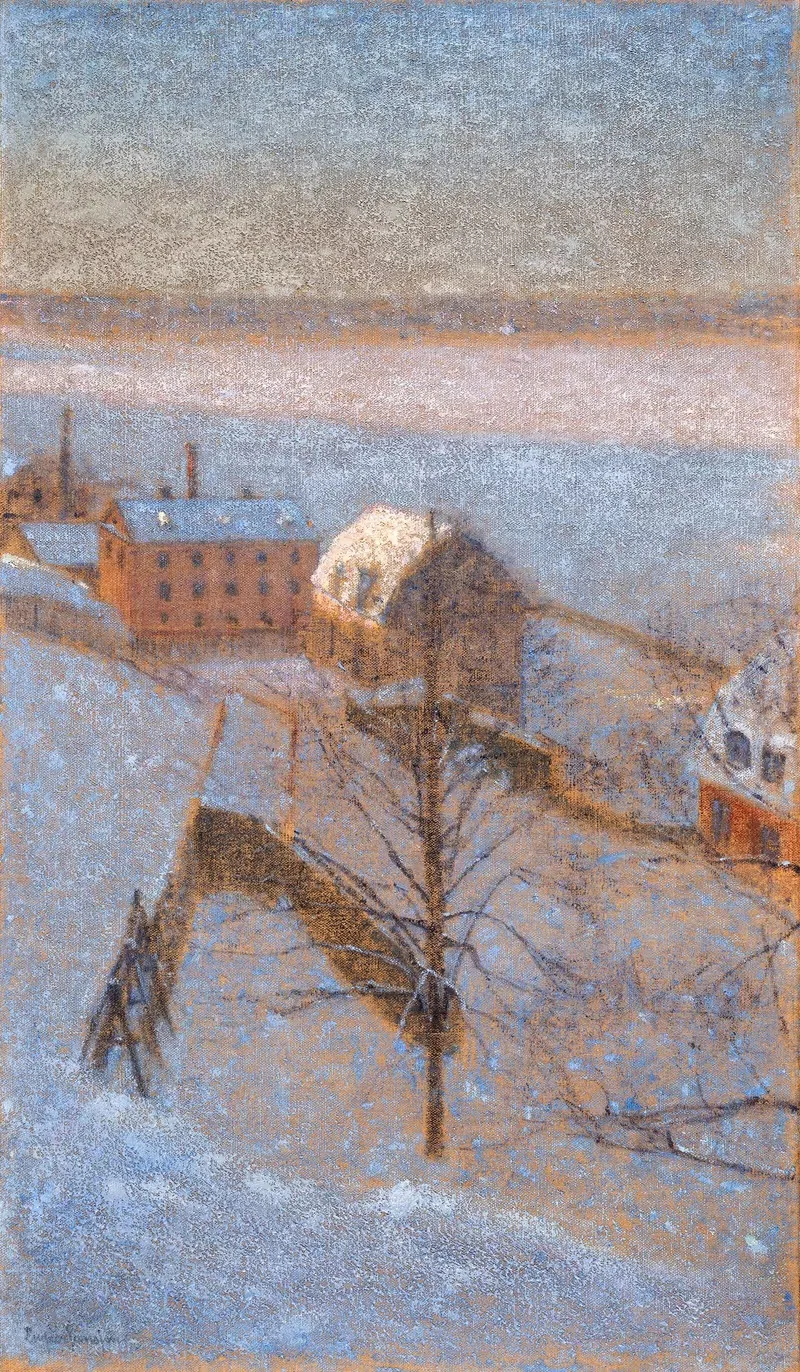 Зимняя сцена, Стокгольм by Южен Янссон, 1891-1893 — digital art print download