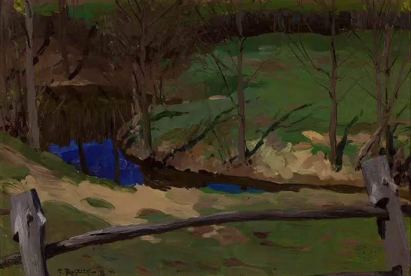 Landscape study in Bohdanów by Ferdynand Ruszczyc, 1900 — digital art print download