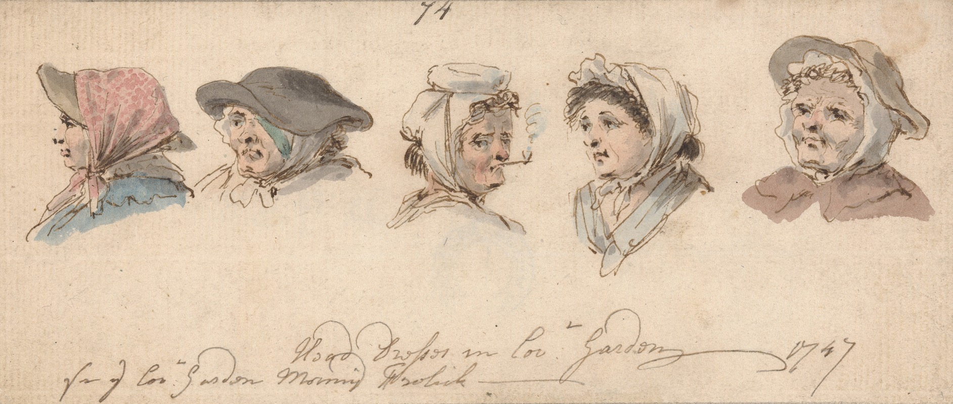 Head Dresses in Covent Garden — Louis Philippe Boitard
