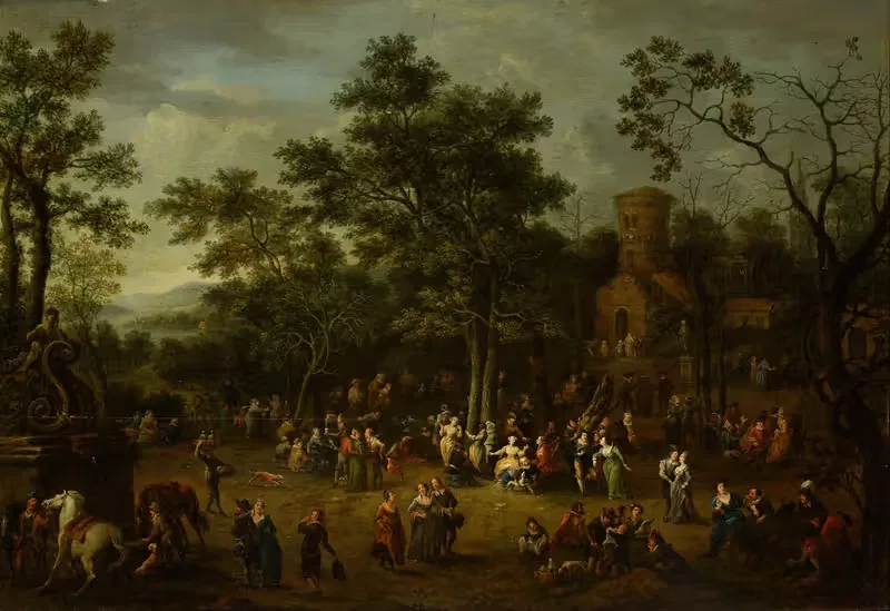 Festivity in a park by Franz de Paula Ferg — digital art print download