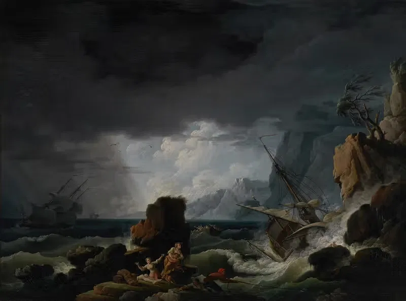 The Shipwreck by Henry d'Arles, 1769 — digital art print download
