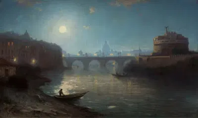 Кастель-Сант-Анджело в Риме by Генрик Чешковский — digital art print download