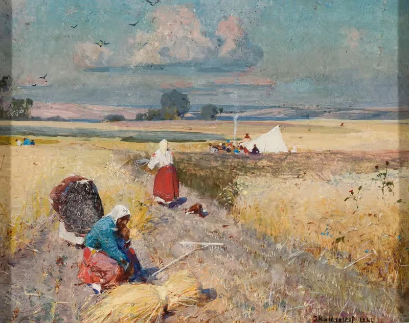 Harvest by Ivan Fedorovich Kolesnikov, 1922 — digital art print download