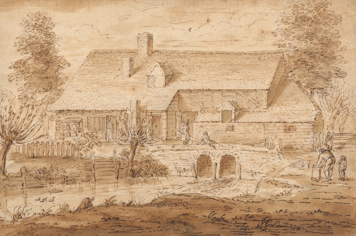 View near Aldenham, Herts by Louis Philippe Boitard — digital art print download