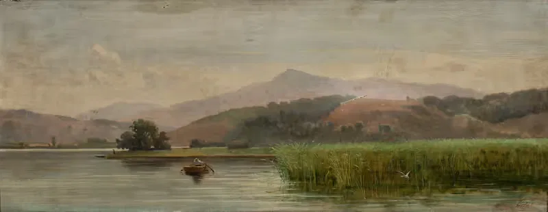 Озеро Чиузи в Тоскане by Лоренцо Джелати, 1850-1893 — digital art print download