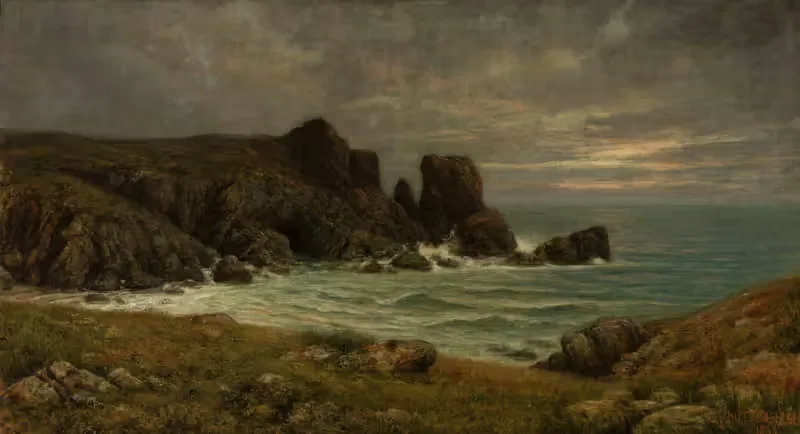Rocky seaside by Louis Frédéric Schützenberger, 1888 — digital art print download
