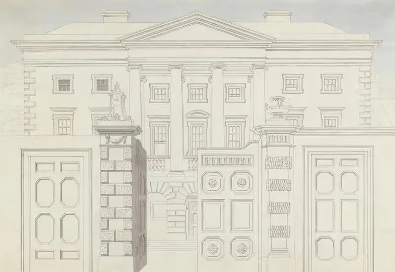 Gateway and Facade of a House — Michael Angelo Rooker